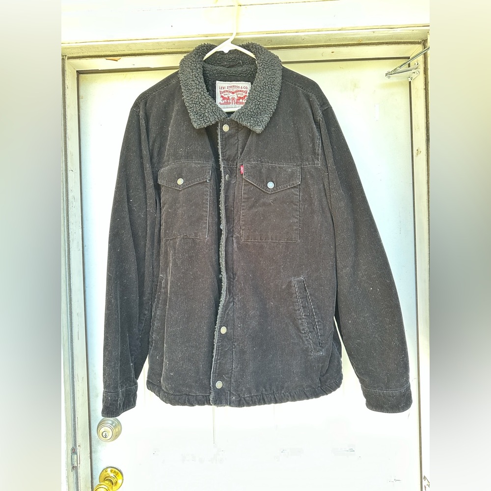 Levi's Montana Fleece Lined Corduroy Trucker Jacket - Size XL - EUC Excellent Co
